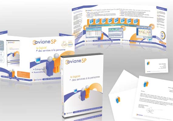 Brochure et documents imprimés Oviane - Société de création de logiciel de service à la personne - Client GBNB