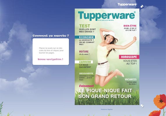 Site internet Tupperware + Flipbook - Entreprise de fabrication de boites plastiques - Client GBNB